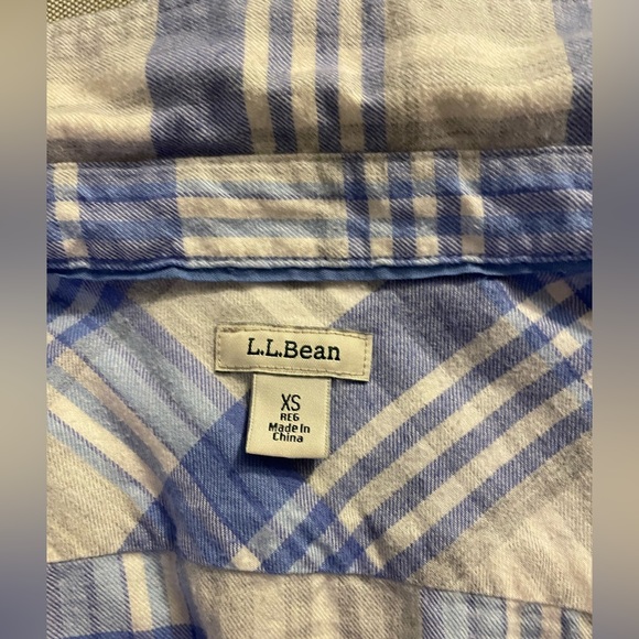 L.L. Bean flannel Scotch Plaid Button Down shirt Size XS - Picture 9 of 11